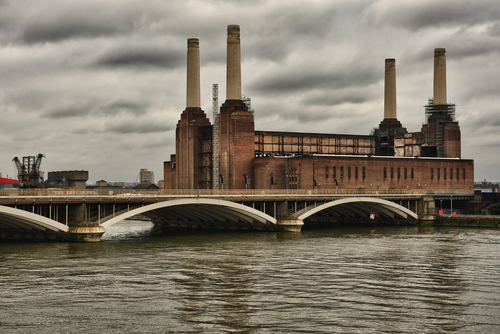 Factory by the river